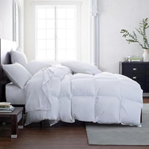 Down Alternative Comforter California King Size - Extra Fluffy Duvet Insert - Thick Puffy Premium All Season Winter - Luxury Breathable Hotel Cooling Comforter - California King, White, 104x96 inches