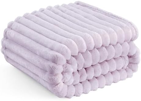 Bedsure Lavender Fog Throw Blanket for Couch - GentleSoft Cozy Soft Blankets for Women, Cute Small Throws for Girls, 50x70 Inches