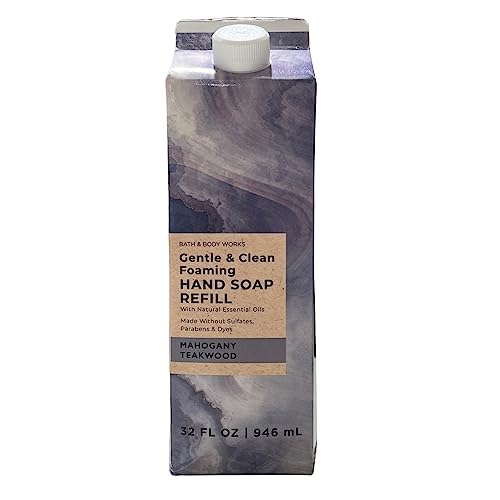 Bath & Body Works Mahogany Teakwood Refill Gentle & Clean Foaming Hand Soap, 32 fl. oz. (Mahogany Teakwood)GET 20% OFF STOREWIDE!