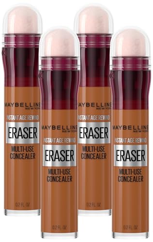 Maybelline Instant Age Rewind Eraser Dark Circles Treatment Multi-Use Concealer, 147.5, 1 Count (Packaging May Vary) (Pack of 4)