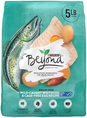 Purina Beyond Grain Free, Natural Dry Cat Food, Simply Grain Free Wild Caught Whitefish & Cage Free Egg Recipe - 5 lb. Bag