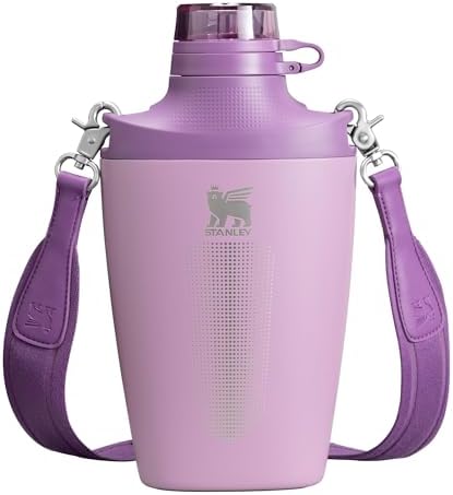 Stanley Cross Bottle 23 oz | Travel Water Bottle with Jacquard Strap | Leakproof Tritan Lid with Removable Straw | Insulated Stainless Steel | BPA-Free | Lilac