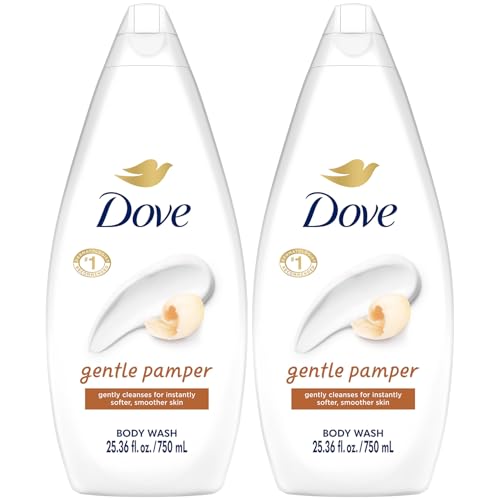 Dove Body Wash, Gentle Pamper, Value-Size 2-Pack – Soothing Moisturizing Cleanser for Smooth, Soft Skin, 25.36 Oz Ea