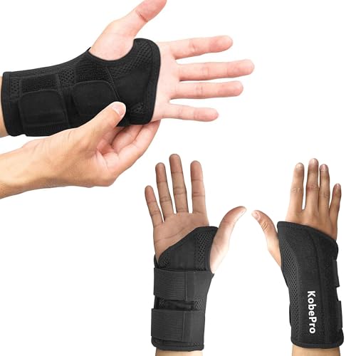 Ankle Brace with Side Stabilizers - Adjustable Ankle Support Sprained Ankle Brace for Ankle Sprained, Achilles Tendon, Plantar Fasciitis, Injury Recovery, Ankles Support for Running, Basketball, Football (Black, Medium)