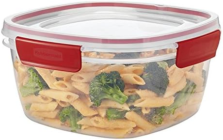 Rubbermaid Easy Find Lids 14-Cup Food Storage Container, Clear with Red Tabs