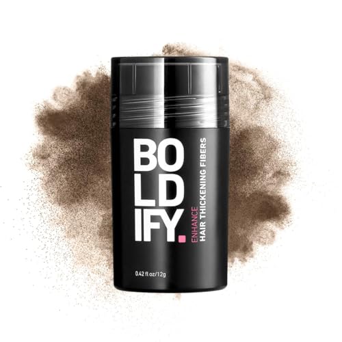 BOLDIFY Hair Fibers (12g) - Fill In Thinning and Fine Hair for an Instantly Fuller, Thicker Look - 14 Shades for Women & Men - Light Brown
