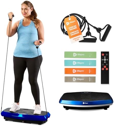 Lifepro Hovert 3D Vibration Plate Machine - Dual Motor Oscillation with Lateral and 3D Motion - Full Body Vibration Platform for Home Exercise Fitness Strength and Muscle Recovery