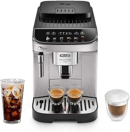 De'Longhi Magnifica Evo Automatic Espresso & Coffee Machine with Manual Milk Frother, Built-in Grinder & Auto-Clean Function - For Latte, Cappuccino, Americano, Iced Coffee, ECAM29043SB