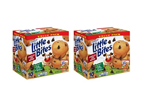 Entenmann's Little Bites Chocolate Chip Mini Muffins, 2 pack (20 pouches total)