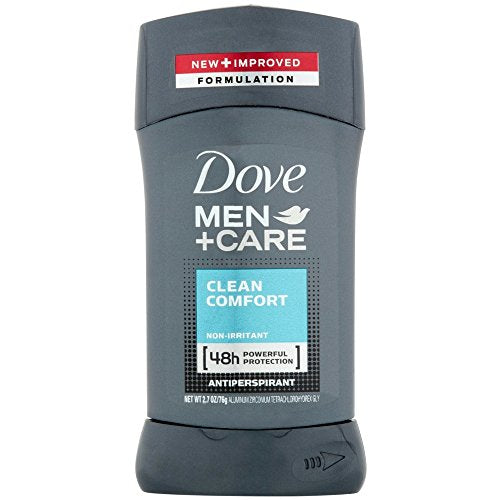 Dove Men+Care Antiperspirant Deodorant Stick, Clean Comfort 2.7 oz, Pack of 2