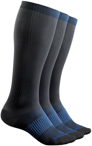 Copper Fit Mobilizer Compression Socks Easy On & Off Improves Circulation, Reduces Swelling for Men & Women, Work & Running