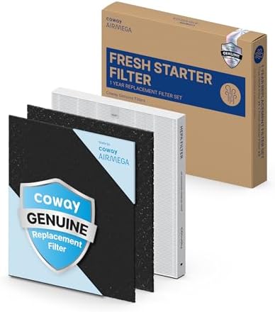 COWAY AP-1512HH & 200M Air Purifier Filter Replacement, Fresh Starter Pack, 2 Fresh Starter Deodorization Filters and 1 True HEPA Filter, 1 Pack, Black