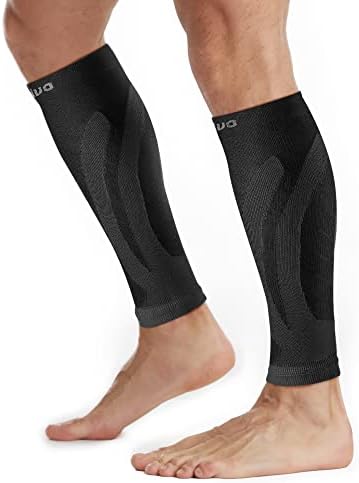 CAMBIVO 3 Pairs Calf Compression Sleeves for Men & Women – Footless Compression Socks for Shin Splints, Pain Relief, Varicose Veins – Leg Support for Running, Travel, Fitness, Nursing