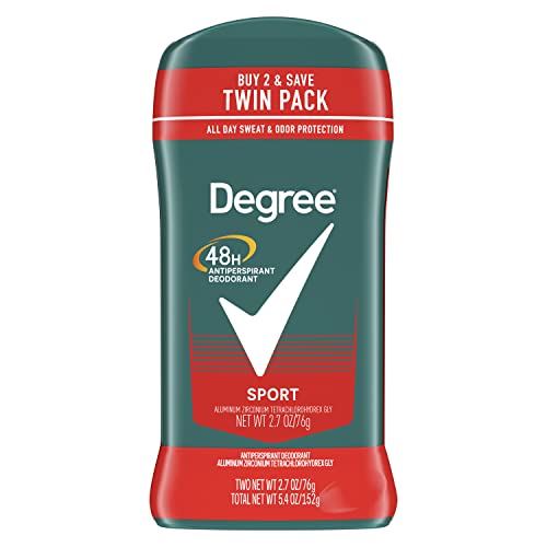 Degree Men Original Protection Antiperspirant Deodorant 48-Hour Sweat & Odor Protection Sport Antiperspirant For Men 2.7 oz Twin Pack