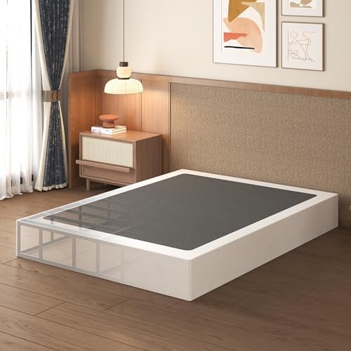 10 Inch Queen Box Spring High Profile, Heavy Duty Metal Box Spring for Queen Bed Base with Fabric Cover, Mattress Foundation, Noise Free, Easy Assembly