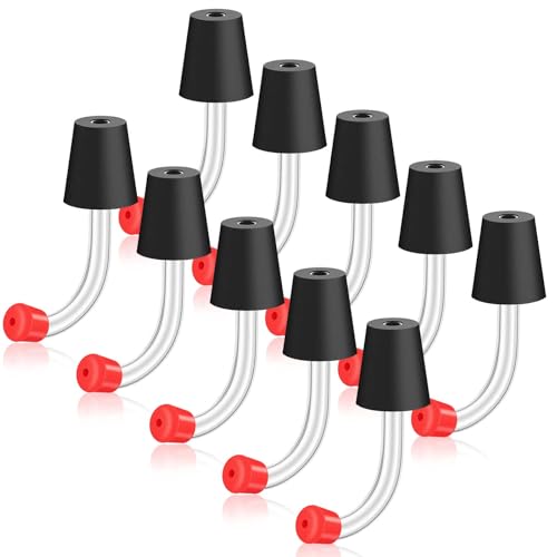 Baderke 10 Pcs Hummingbird Feeder Tubes and Stopper Replacement Parts Humming Bird Feeder Tube Make Your Own Dispenser Outside Water Dispenser Tubes Stoppers for Wine Bottle Outdoor