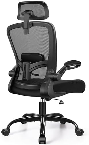 FelixKing Office Chair, Desk Chair with Adjustable Lumbar Support, Ergonomic Computer Chair with High Back and Armrest, Adjustable Height Gaming Chair Home Office Swivel Chair(Black)