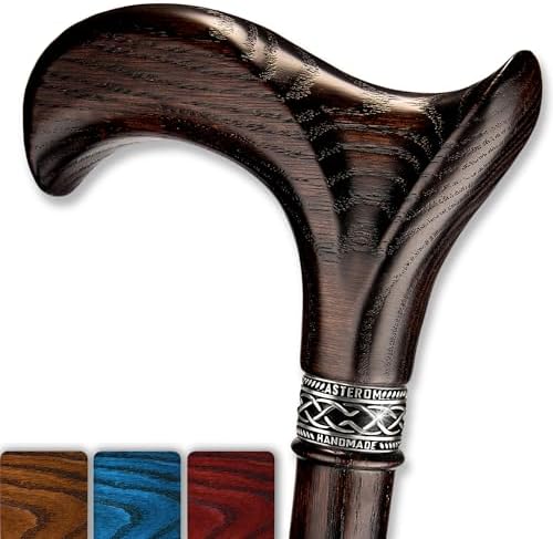 Asterom Walking Cane - Handmade, Ergonomic, Wooden - Canes for Men & Women - Walking Sticks for Seniors, Unique, Wood - FSA/HSA Eligible