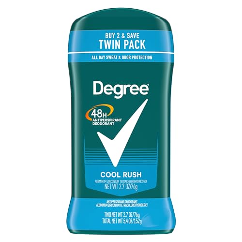 Degree Men Dry Protection Antiperspirant & Deodorant, Twin Pack, Cool Rush 2.7 oz