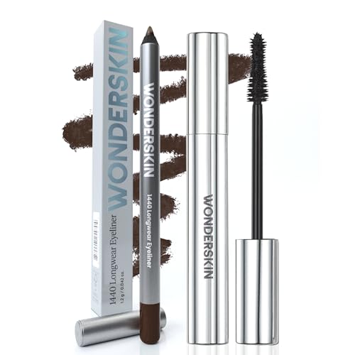 Wonderskin 1440 Longwear Eyeliner (Kalamata) with Wonderskin Black Mascara