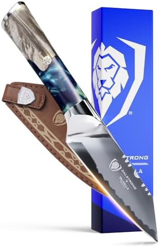 Dalstrong Paring Knife - 4 inch - Valhalla Series - 9CR18MOV HC Steel - Celestial Resin & Wood Handle - Professional Kitchen Knife Gift - Razor Sharp - w/Leather Sheath