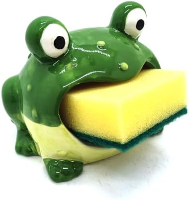 Cute Ceramic Frog Sponge Holder for Kitchen Sink 4.7” Cute Kitchen Decor Home Decor Frog Decor Frog Gifts House Warming Gifts Valentines Day Gifts