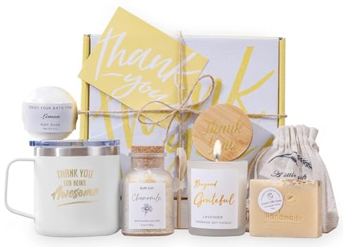 Thank You Gifts for Women Spa Thoughtful Unique Office Gift Mothers Day Gifts for Coworker Nurse Friends Men Boss Employee Secretary Hostess Teacher Mom Her Appreciation Gift Boxes Holiday Gift Basket