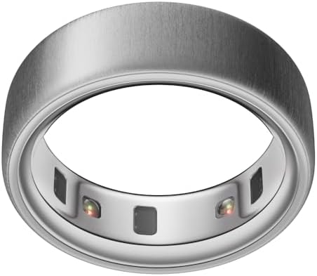 Oura Ring 4 - Brushed Silver - Size 11 - Smart Ring - Size First with Oura Ring 4 Sizing Kit - Sleep Tracking Wearable - Heart Rate - Fitness Tracker - Up to 8 Days of Battery Life