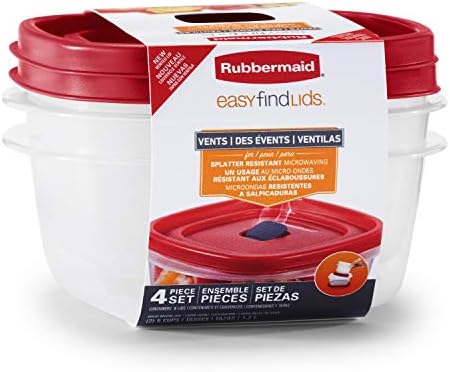 Rubbermaid Easy Find Lids 5-Cup Food Storage and Organization Containers and Lids