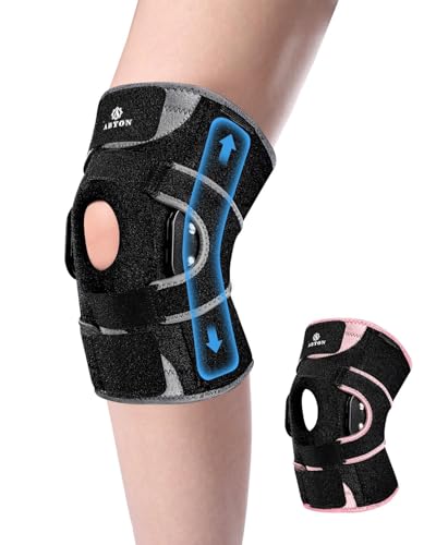 ABYON Hinged Knee Brace for Men & Women - Maximum Support with Metal Side Stabilizers, Adjustable 360Β° Wraparound Strap for Meniscus Tear, ACL/MCL Pain, Arthritis & Post-Surgery Recovery - Please Check How To Size Video