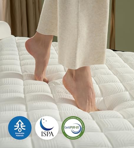 Full Mattresses,Hybrid 12 Inch Full Mattress in a Box,Memory Foam & Individually Pocket Spring for Pain Relief,Pressure Relief.