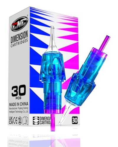 CNC Tattoo Cartridge Needles 30pcs Assorted Needle Cartridges Round Shader #10 Bugpin #12 Standard 5RS 7RS 9RS Mixed for Tattooing Supplies EN04B-30KIT-F