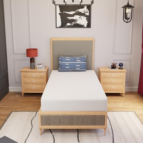 PayLessHere 8 inch Memory Foam Mattress Cooling Gel Green Tea Infused Mattress,CertiPUR-US Certified,Breathable Bed Mattress for Cooler Sleep Supportive & Pressure Relief,White Twin