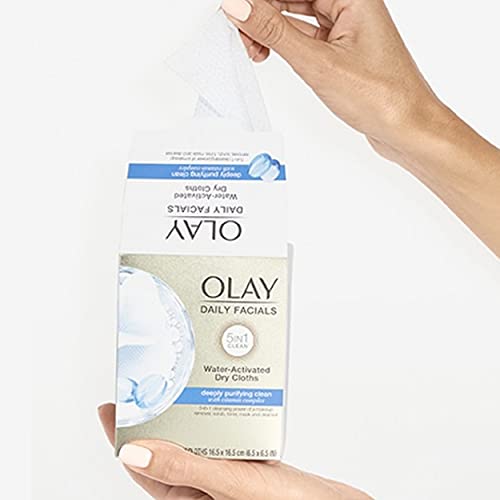 Olay 2-in-1 Combination/Oily Daily Facial Cloths, 33-Count (Pack of 2)