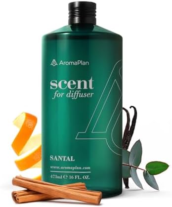 AromaPlan Hotel Scents Santal 16 Fl Oz (473ml), Home Luxury Aroma & Hotel Diffuser Oil- Hotel Diffuser Oil for Aromatherapy- USA Made, Bigger Bottle, Bolder Aroma & Longer Lasting