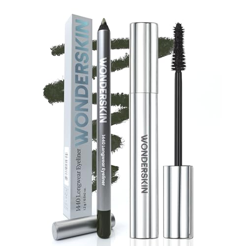Wonderskin 1440 Longwear Eyeliner (Olive) with Wonderskin Black Mascara