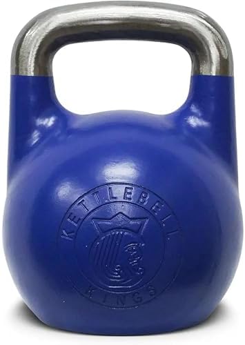 Kettlebell Kings Competition Kettlebells Weight (35mm handle) 8-48 KG | Hand weights Workout Gym Equipment & Strength training sets for Women & Men for Home Gym | Suitable for High Repetition Workouts