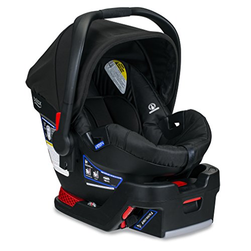 BRITAX B-Safe 35 Infant Car Seat - Rear Facing | 4 to 35 Pounds - Reclinable Base, 1 Layer Impact Protection, Raven (E1A728Y)