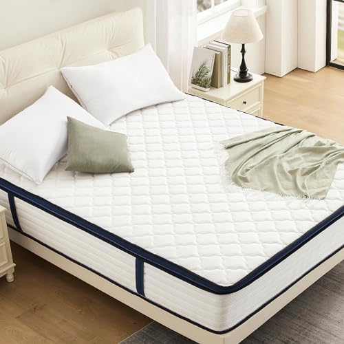 King Mattress 12 Inch King Size Mattress - Memory Foam & Pocket Coils Springs, Pressure Relief, Medium Firm Comfort, Motion Isolation, Ideal for All Sleep Positions, CertiPUR-US Certified