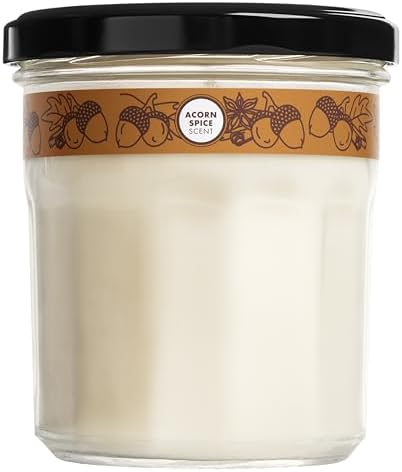 MRS. MEYER'S CLEAN DAY Soy Aromatherapy Candle, 35 Hour Burn Time, Made with Soy Wax and Essential Oils, Acorn Spice, 7.2 oz