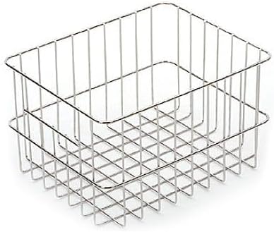 Nickel & Chrome-Plated Half-Size Basket, 9-1/8 x 11-11/16 x 5-3/4