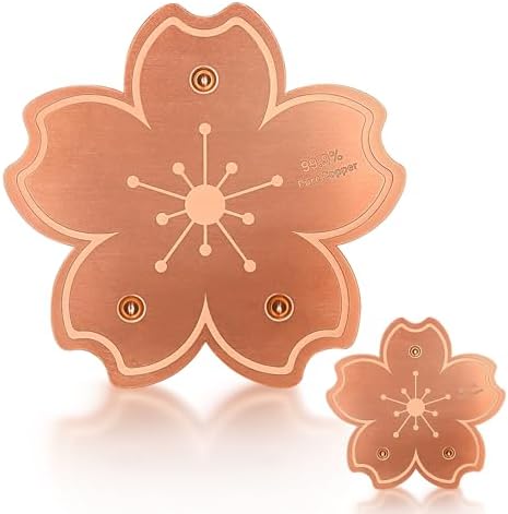 99.99% Pure Copper Bird Bath Disk, 2 Pack Triple-Point Support Design Lower Cleaning Frequency for Physical Safe Water Purify Outdoor Bird Bowls All-Season