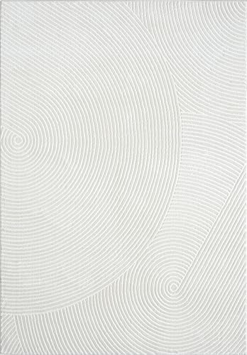 Abani Cream Area Rug for Living Room, Bedroom - Zen Reiki Pattern- 6 x 9 -Durable & Easy to Clean