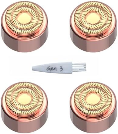 Replacement Heads for Finishing Touch Flawless 3rd Generation Facial Hair Remover – Double Halo Blades for Precise Hair Removal (4 Pack)