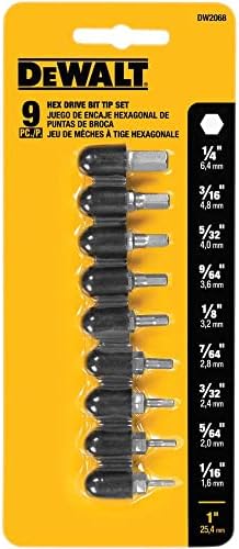 DEWALT Hex Bit Set, 9-Piece (DW2068)