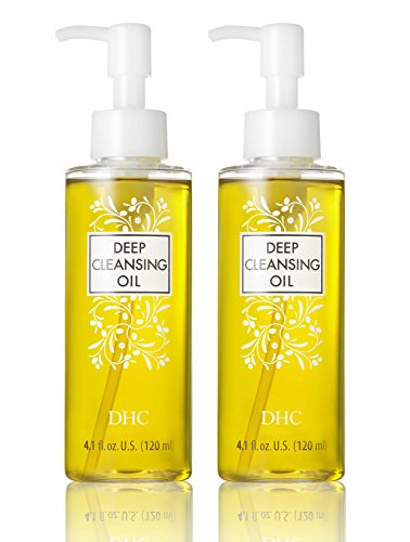 DHC Deep Cleansing Oil Medium 2 pack, Facial Cleansing Oil, Makeup Remover, Cleanses without Clogging Pores, Residue-Free, Fragrance and Colorant Free, All Skin Types, 4.1 fl. oz.