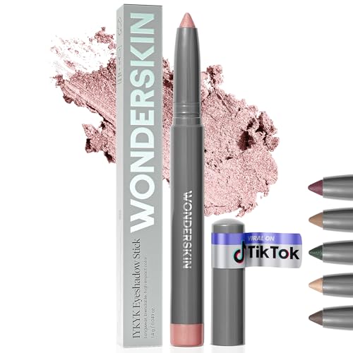 Wonderskin IYKYK Eyeshadow Stick - Longwear Eye Shadow Sticks, Budge-Proof & Waterproof Shimmer Eyeshadow Stick with Built-in Sharpener (Pink Quartz)