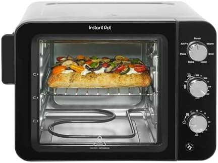 Instant Pot No Preheat Required* 4-Slice Air Fryer Toaster Oven with InstantHeat Technology, 7-in-1, Air Fry, Bake, Toast, Roast, Broil, Warm, and Make Pizza