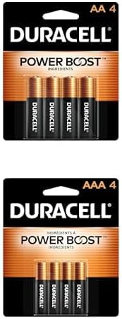 DURACELL Coppertop Combo AA + AAA Batteries (Pack of 2), 4 AA Batteries + 4 AAA Batteries- Long Lasting, All-Purpose Double A Battery for Household and Business. Power Remotes, Toys, and More