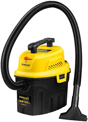 Stanley SL18910P-3 Wet/Dry, 3 Gallon, 3 Horsepower, Portable Car Vacuum, 3.0 HP AC, Black+Yellow